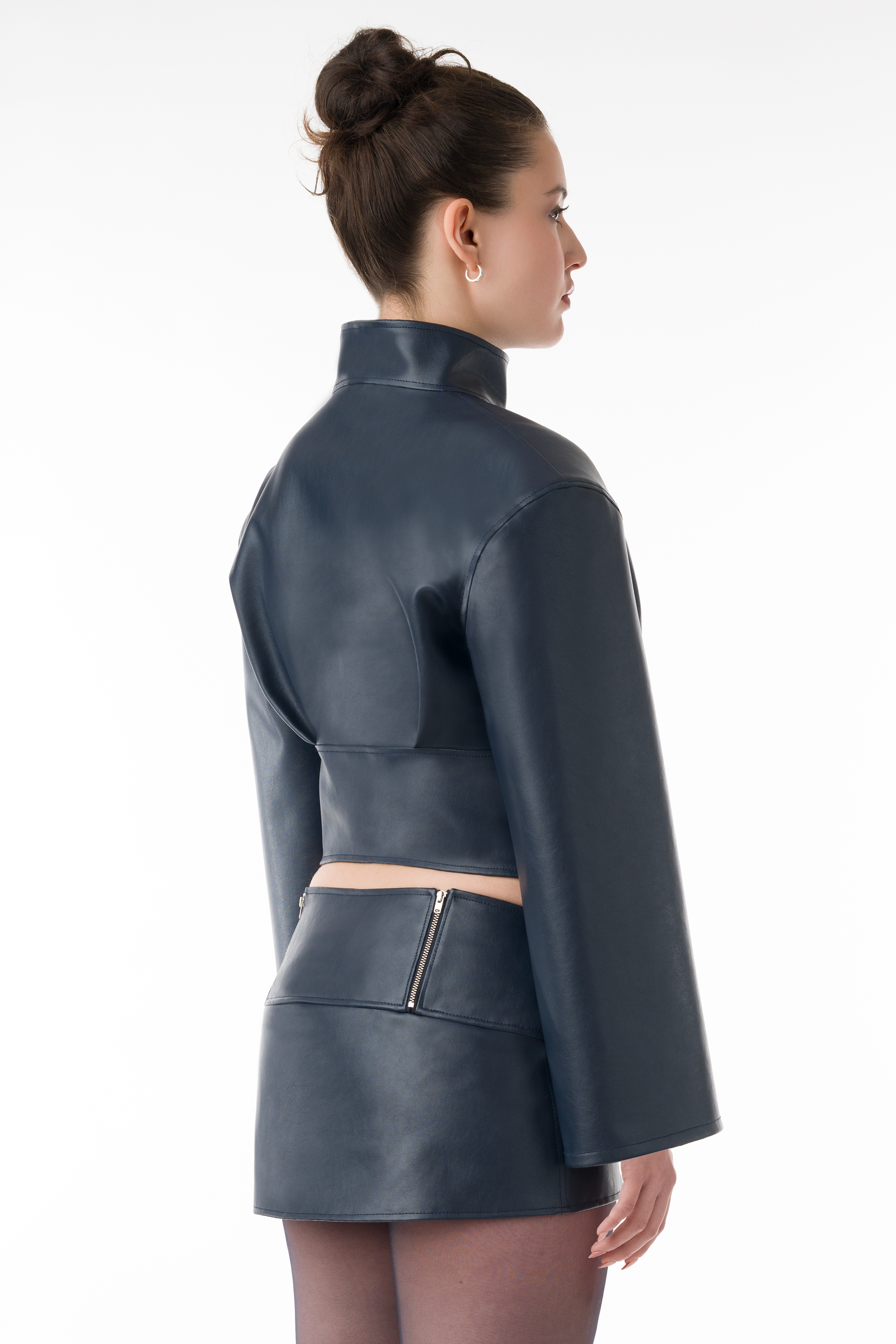 Hornet Dive – Wide Shoulder Faux Leather Jacket | Celina Suchy